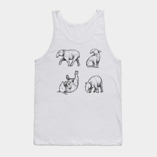 Sketches of a Tapir Tank Top